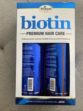 Biotin Premium Hair Care Shampoo & Conditioner - Blue